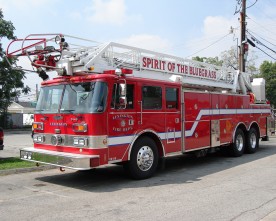 Wellington/Napoleon Students get a ride on fire truck